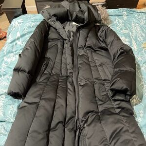 Calvin Klein Black Long Puffer Jacket